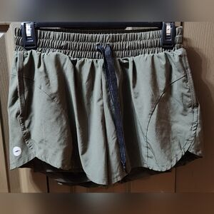 AVIA, WOMENS SMALL (4-6), DARK OLIVE GREEN, ATHLETIC SHORTS